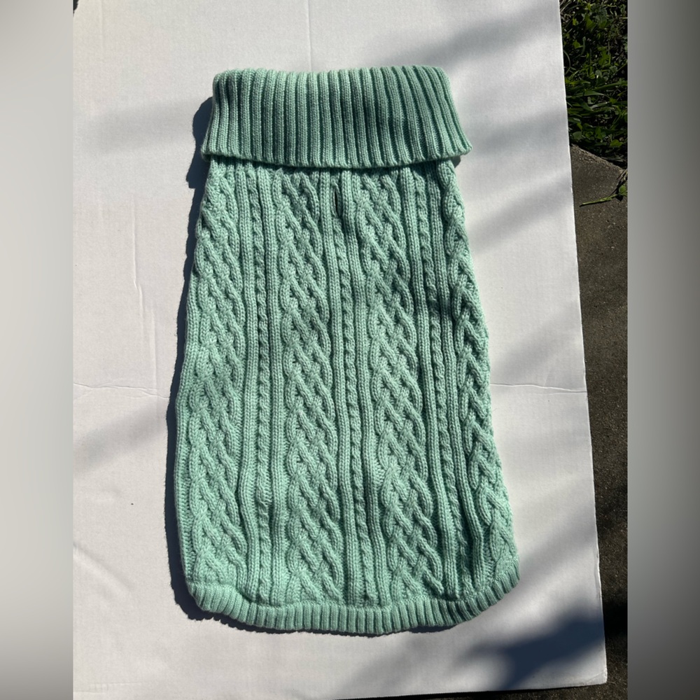 Mint Green Cable Knit Sweater